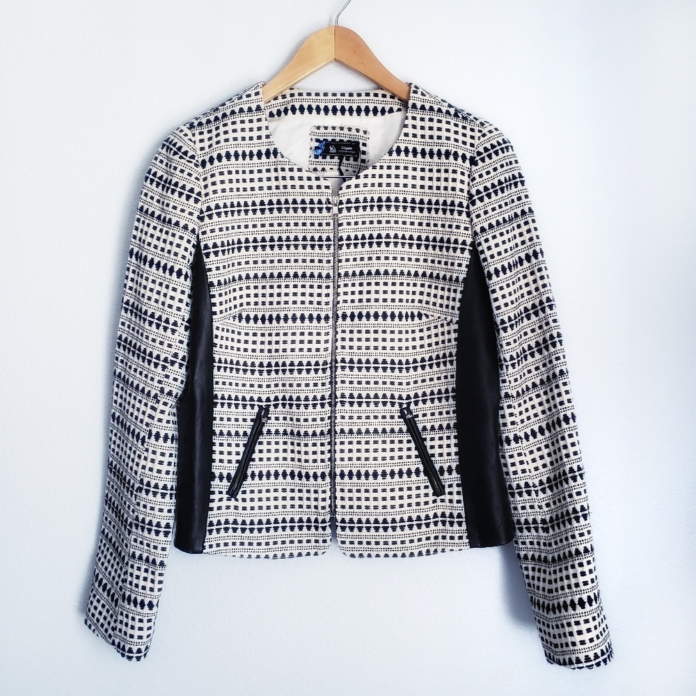 Sinéquanone Blazer Jacket w/Genuine Sheepskin Lea…